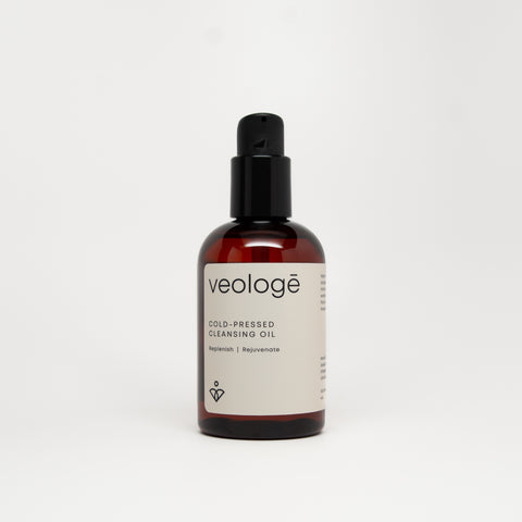 veologē Cold-Pressed Cleansing Oil, Sea Buckthorn and Tamanu nine-botanical oil cleanser for dry, sensitive, and mature skin