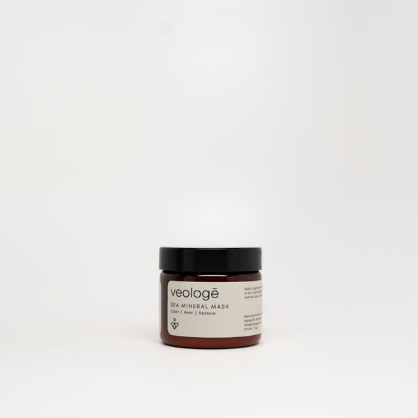 veologē Sea Mineral Mask, seaweed and kelp mineral-rich treatment mask for sensitive, depleted, and dehydrated skin