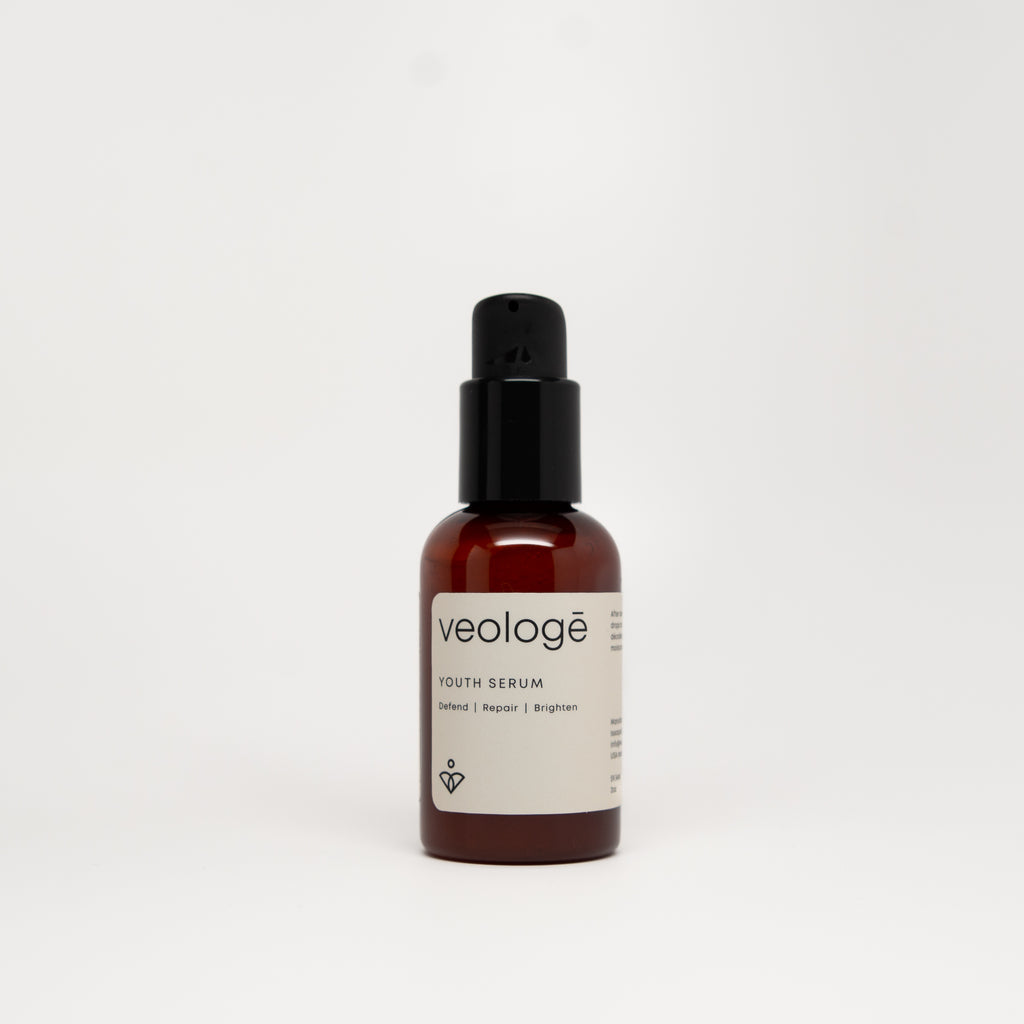 veologē Youth Serum, 20% Stay C-50 Vitamin C brightening daytime serum for sunspots and sensitive skin